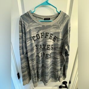 Tie die long sleeve top, oversized